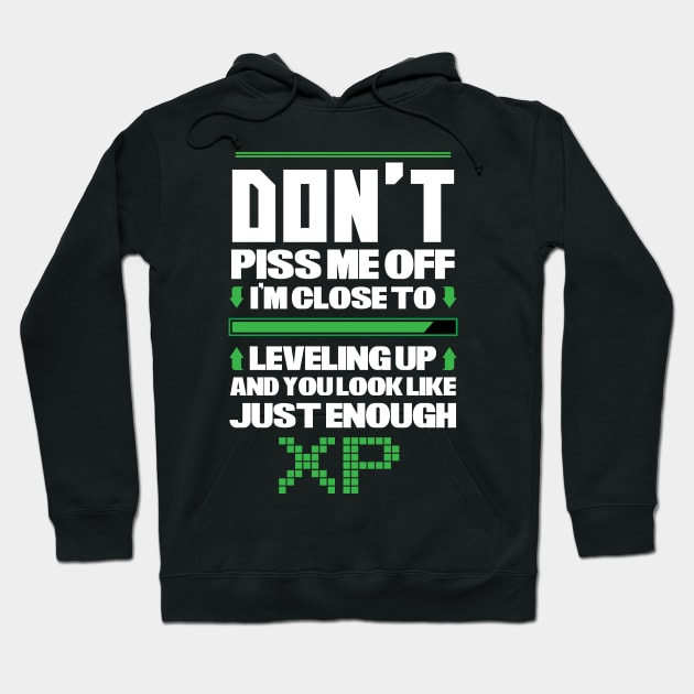 Video Games - Don't piss me off - Leveling UP Hoodie by theodoros20